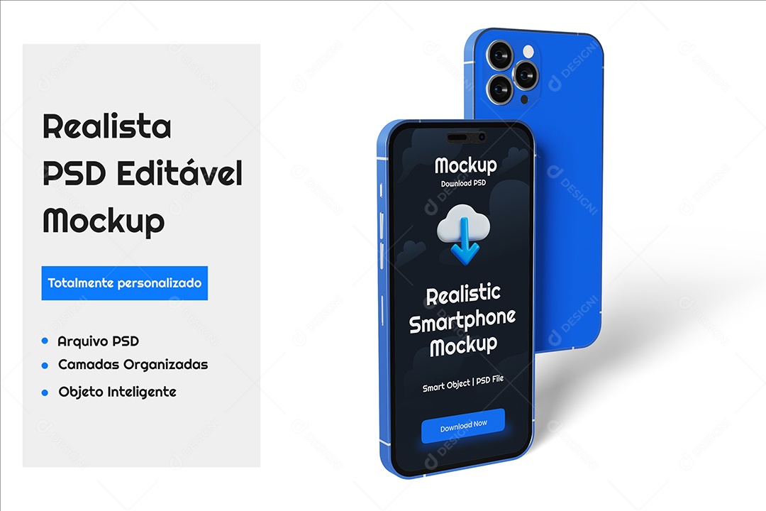 Mockup Maquete Realista de iPhone 14 Pro Max PSD Editável