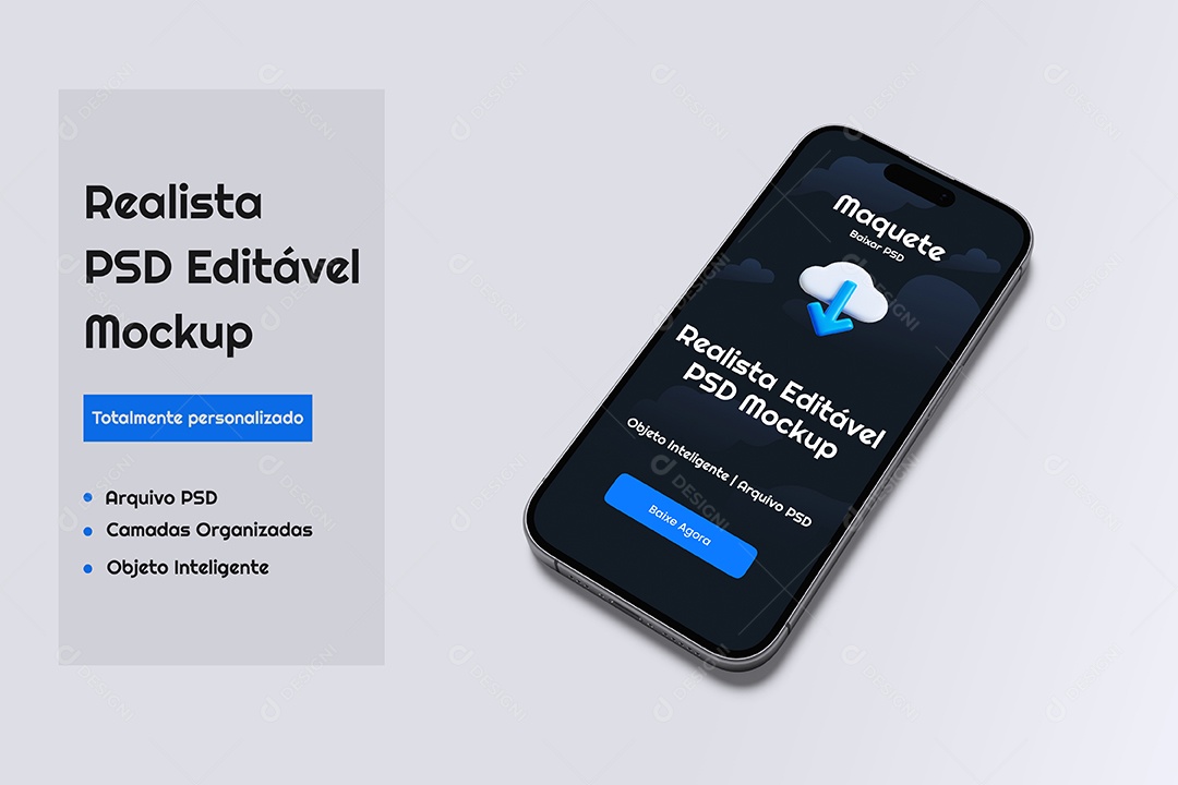 Mockup Maquete Realista de Celular PSD Editável