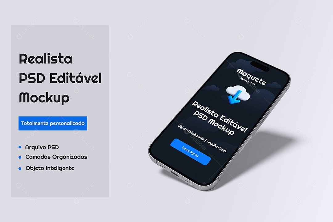 Mockup Maquete Realista de Celular PSD Editável