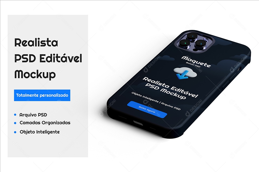 Mockup Maquete Realista de iPhone 14 PSD Editável