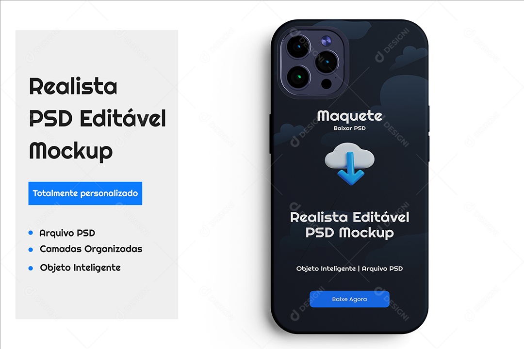 Mockup Maquete Realista de iPhone 14 PSD Editável