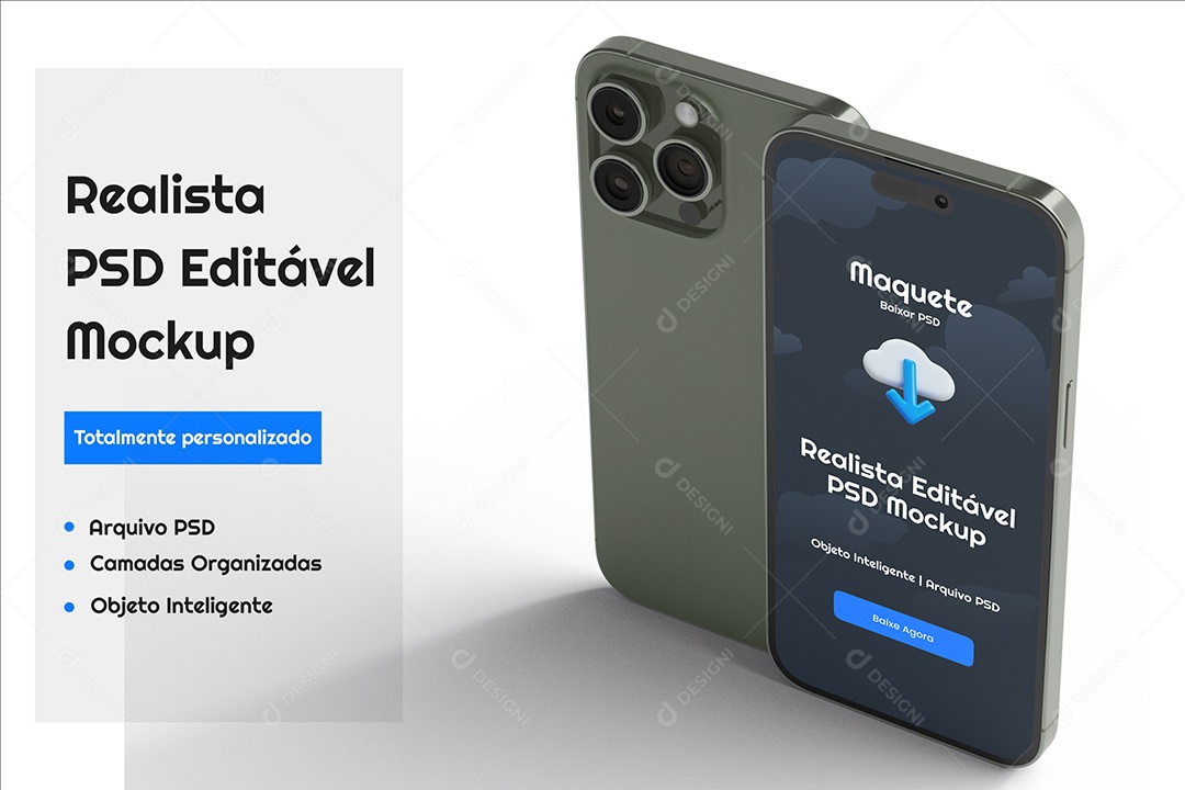 Mockup Maquete Realista de iPhone 14 Pro Max PSD Editável