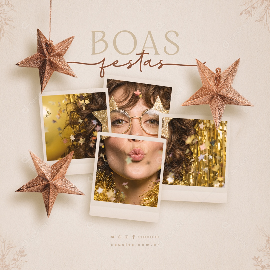 Boas Festas Social Media PSD Editável