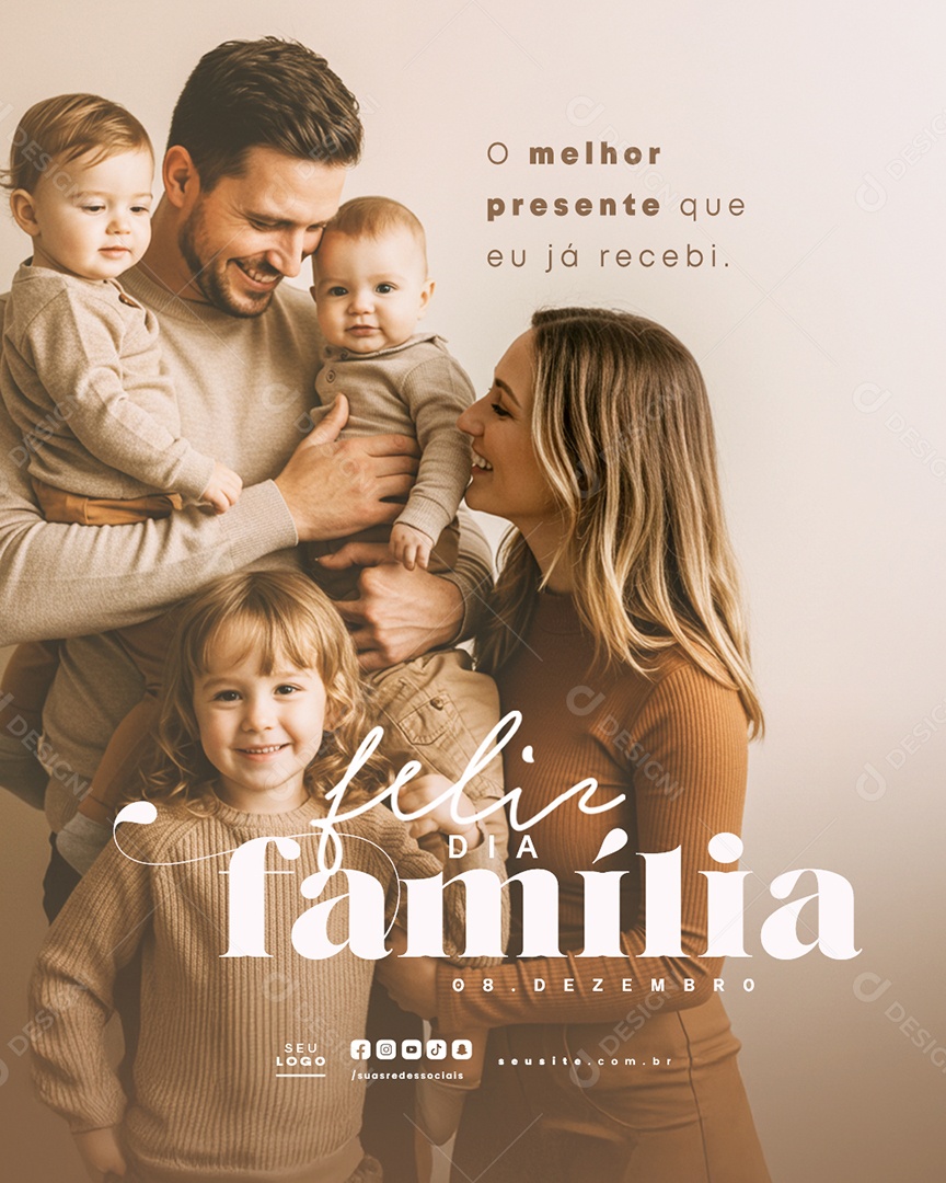 Feliz Dia da Família 08 de Dezembro Social Media PSD Editável