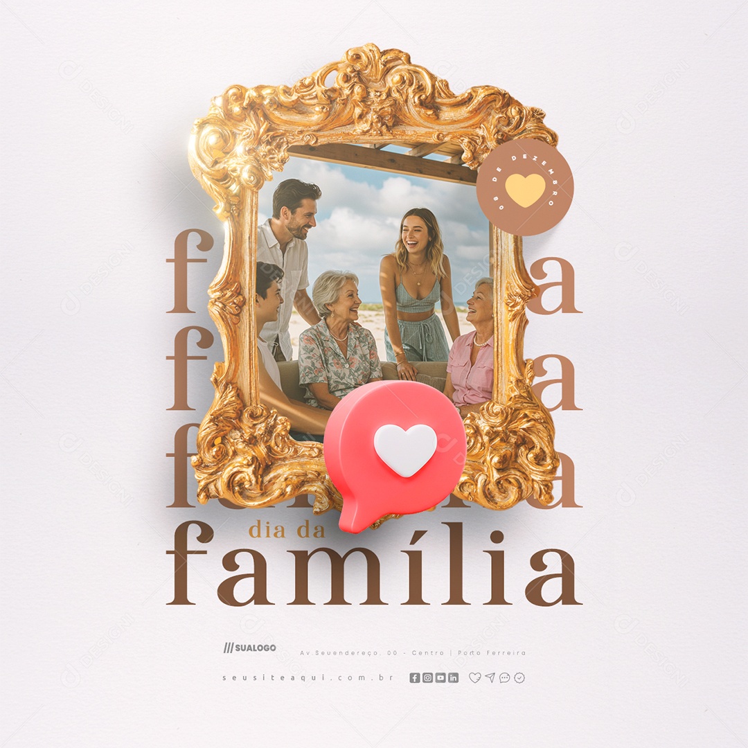Dia da Família 08 de Dezembro Social Media PSD Editável
