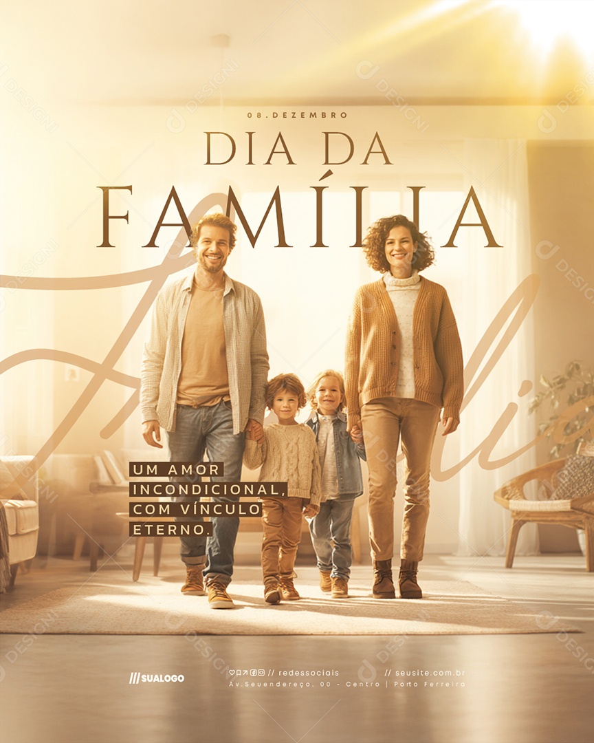 Dia da Família 08 de Dezembro Social Media PSD Editável