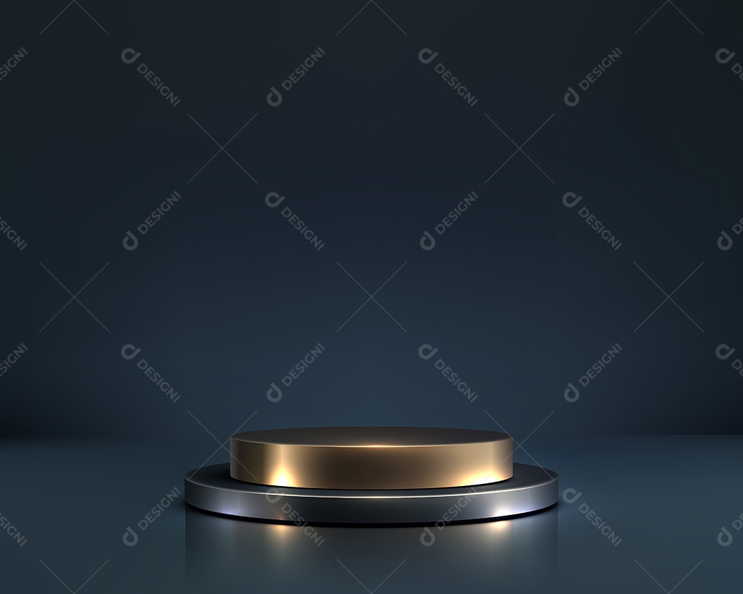 Modelo de Pódio Ilustração Vetor EPS Editável