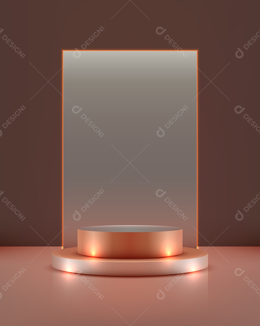 Modelo de Pódio Vetor Ilustração EPS Editável