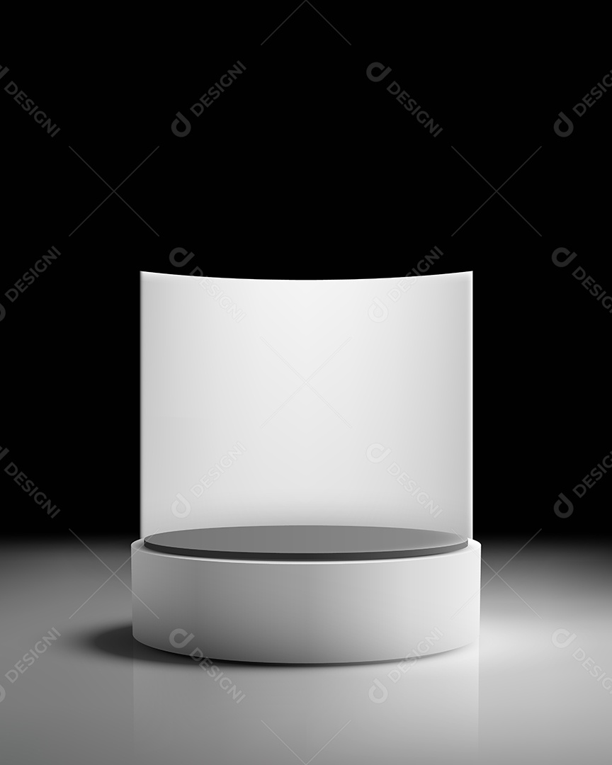 Modelo de Pódio Vetor Ilustração EPS Editável