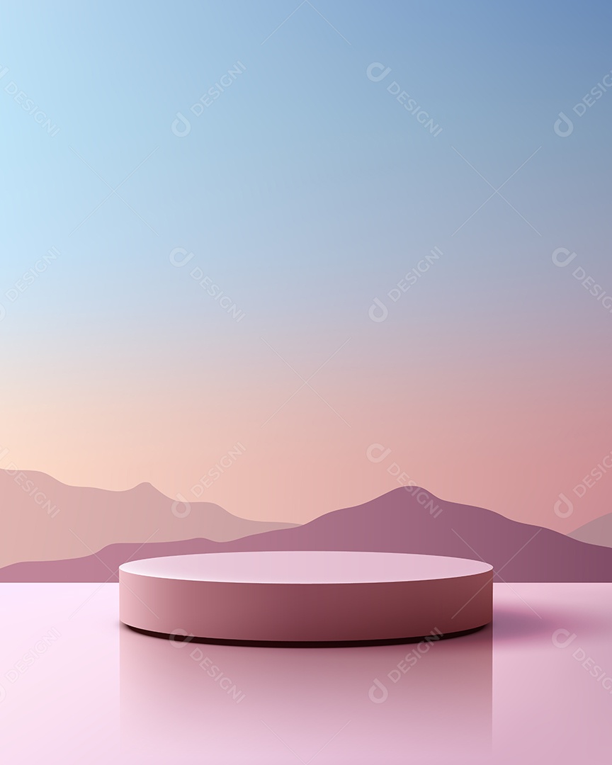 Modelo de Pódio Vetor Ilustração EPS Editável