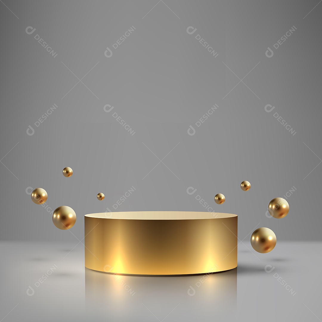 Modelo de Pódio Vetor Ilustração EPS Editável