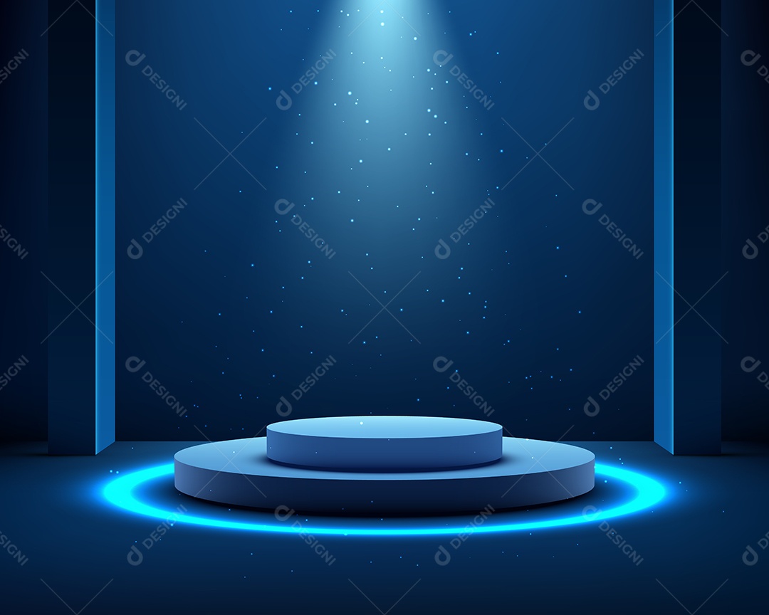 Modelo de Pódio Vetor Ilustração EPS Editável