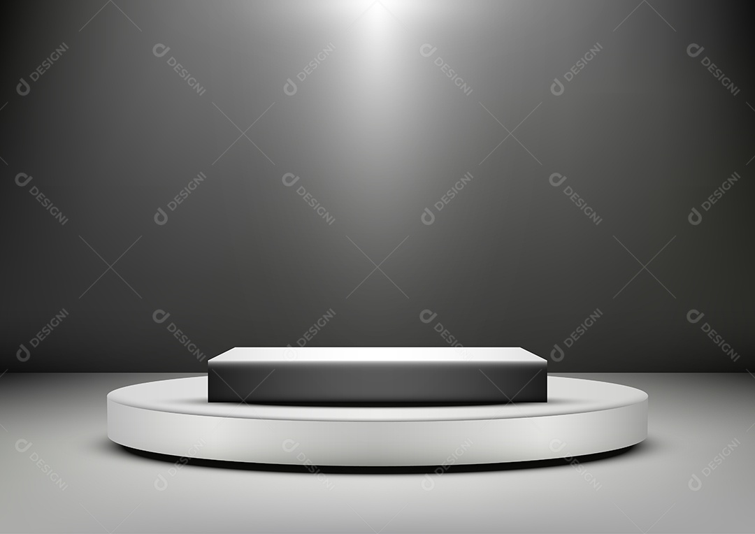 Modelo de Pódio Vetor Ilustração EPS Editável