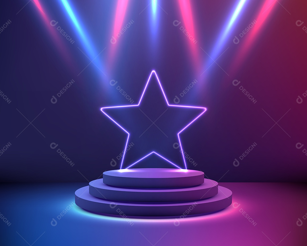 Modelo de Pódio Vetor Ilustração EPS Editável