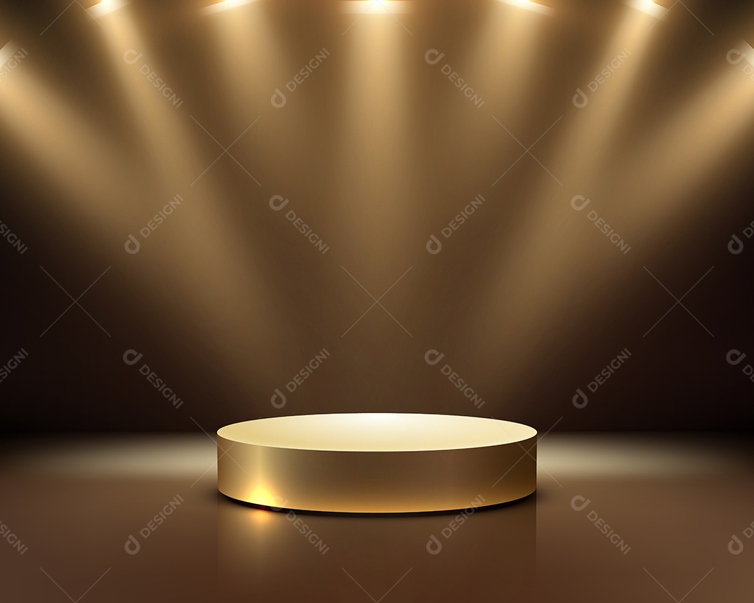 Modelo de Pódio Vetor Ilustração EPS Editável