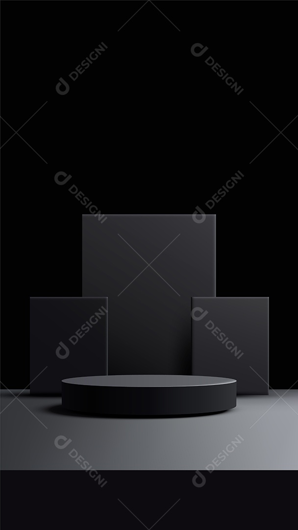 Modelo de Pódio Vetor Ilustração EPS Editável