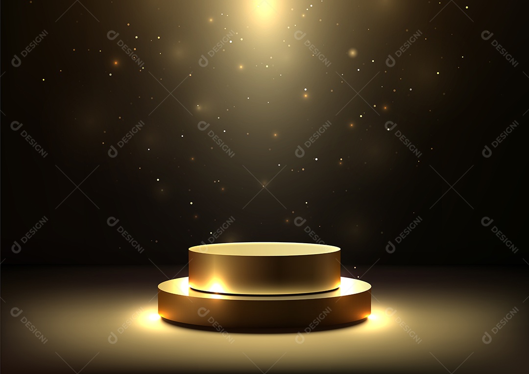 Modelo de Pódio Vetor Ilustração EPS Editável