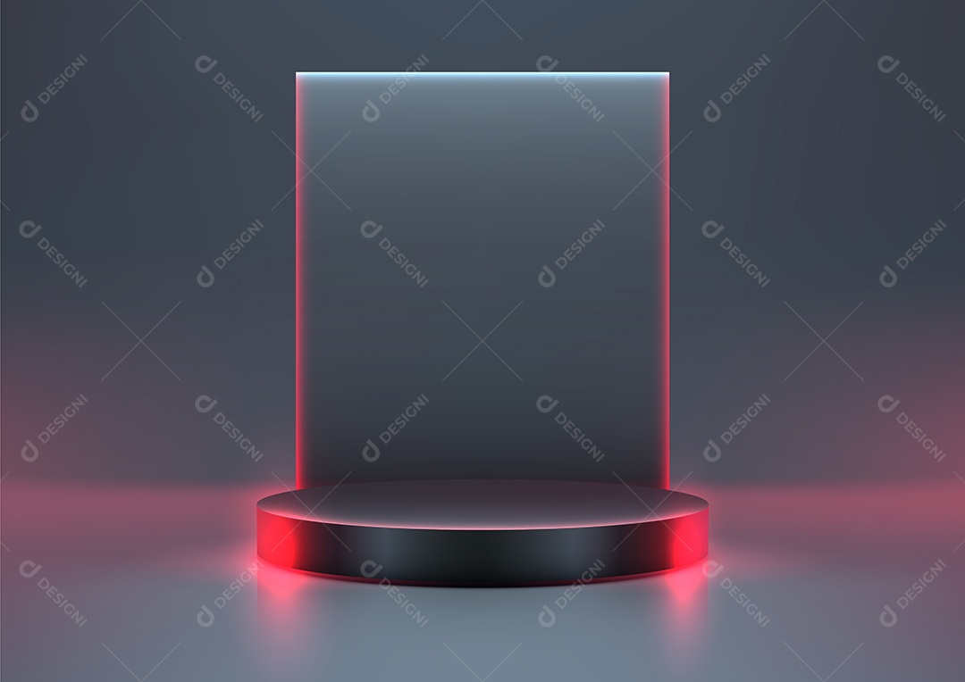 Modelo de Pódio Vetor Ilustração EPS Editável