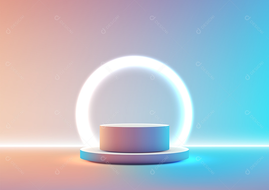 Modelo de Pódio Vetor Ilustração EPS Editável