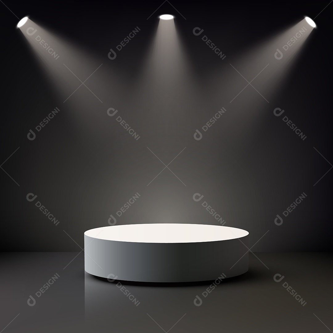 Modelo de Pódio Vetor Ilustração EPS Editável