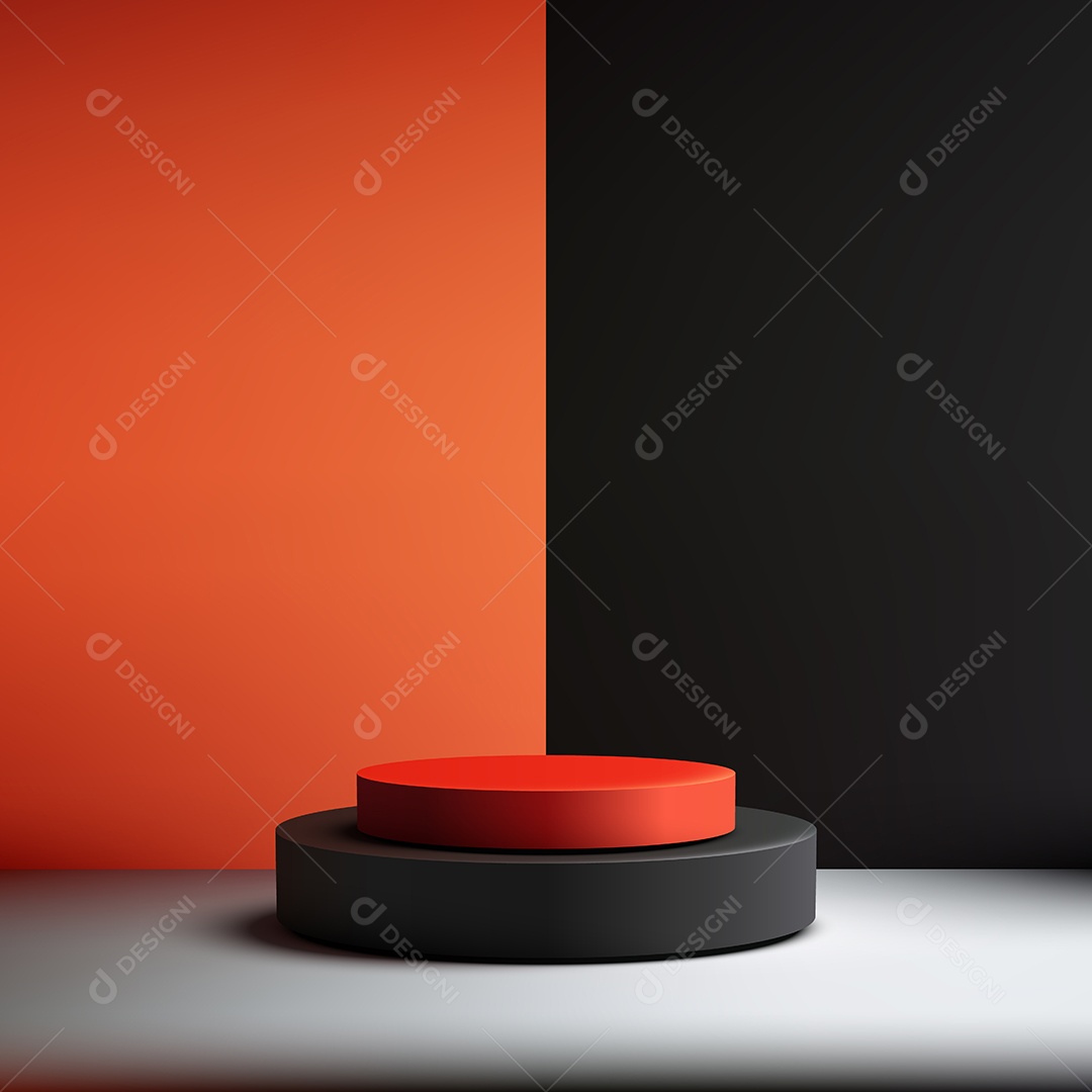 Modelo de Pódio Vetor Ilustração EPS Editável