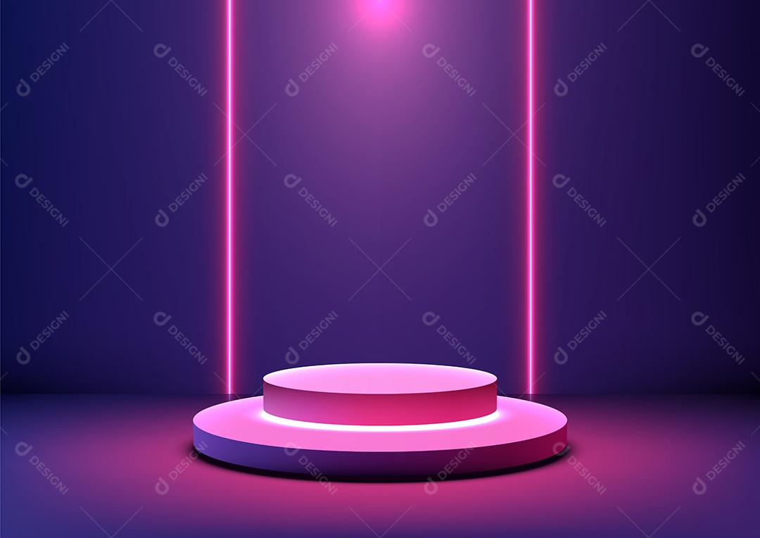 Modelo de Cenário de Pódio Vetor EPS Editável