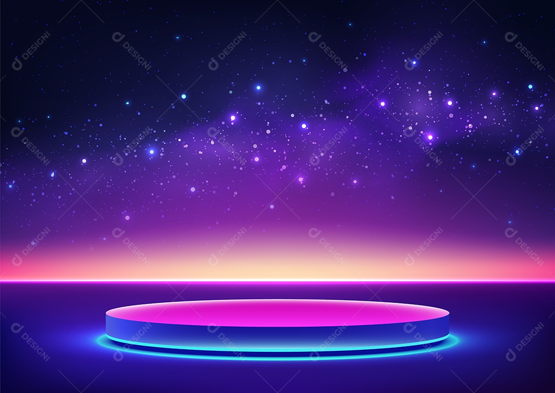 Modelo de Cenário de Pódio Vetor EPS Editável