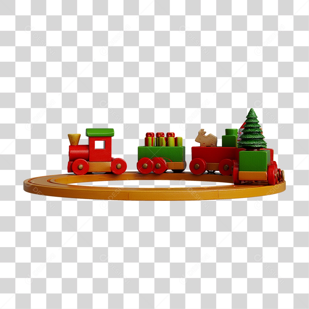 Trem de Natal PNG Transparente
