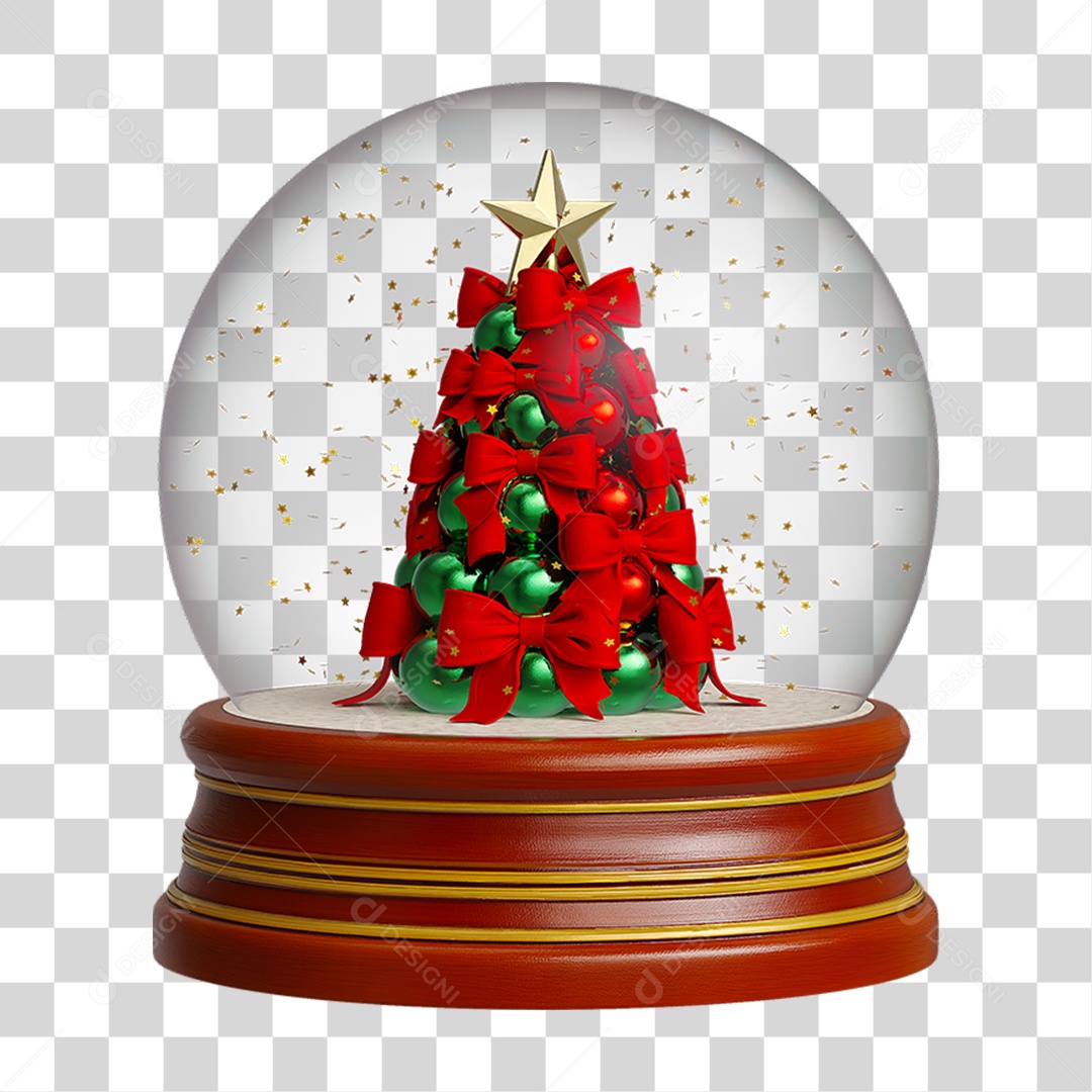 Árvore de Natal em Globo PNG Transparente