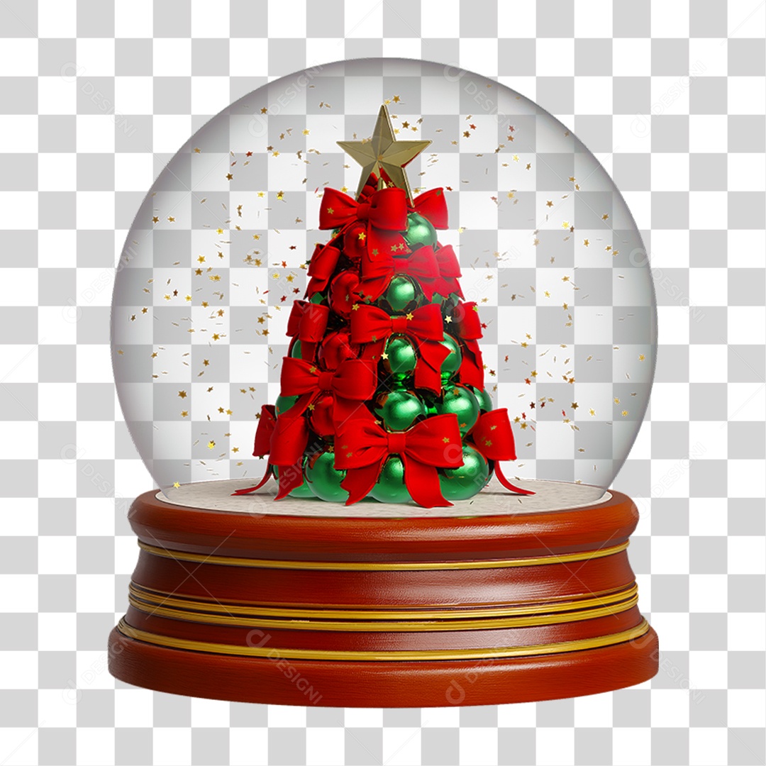 Árvore de Natal em Globo PNG Transparente