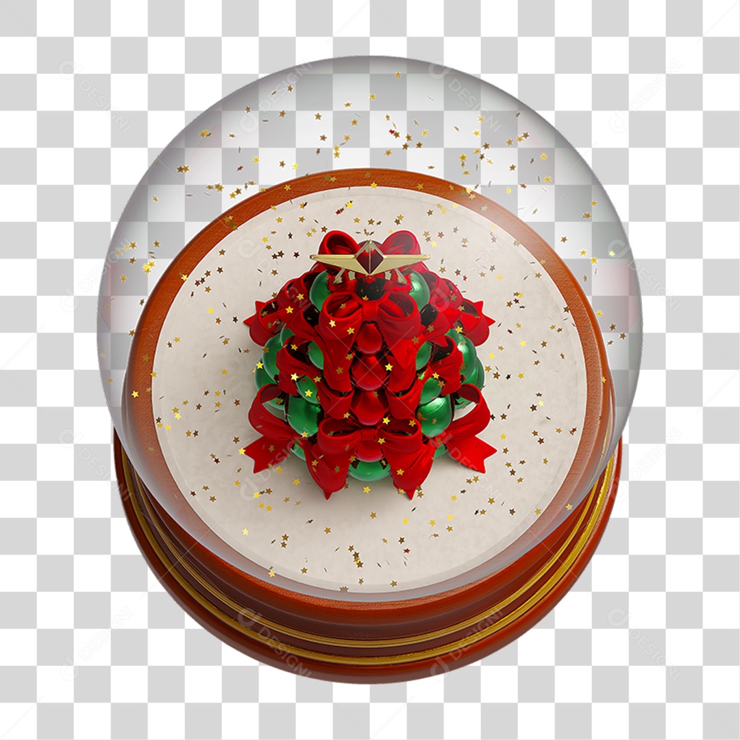 Árvore de Natal em Globo PNG Transparente