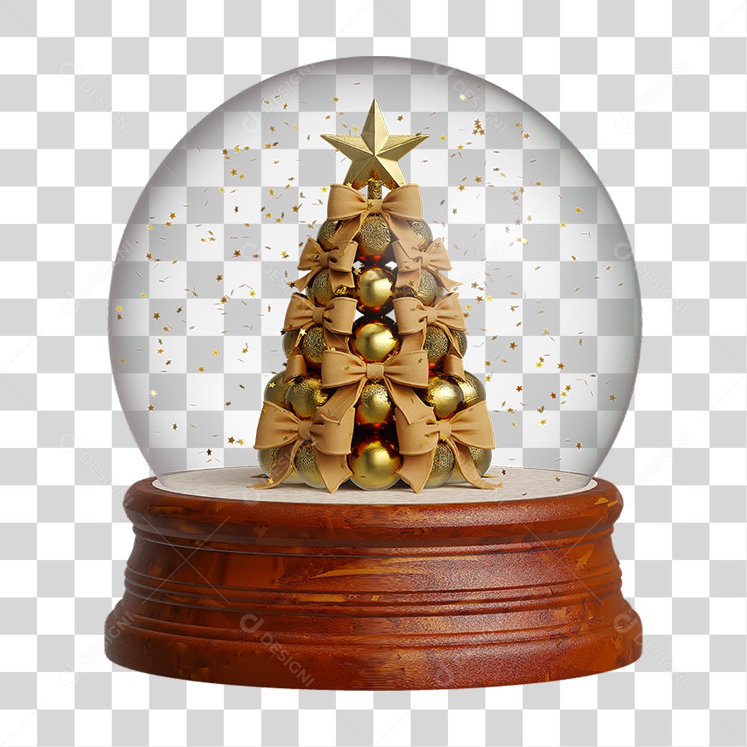 Árvore de Natal em Globo PNG Transparente