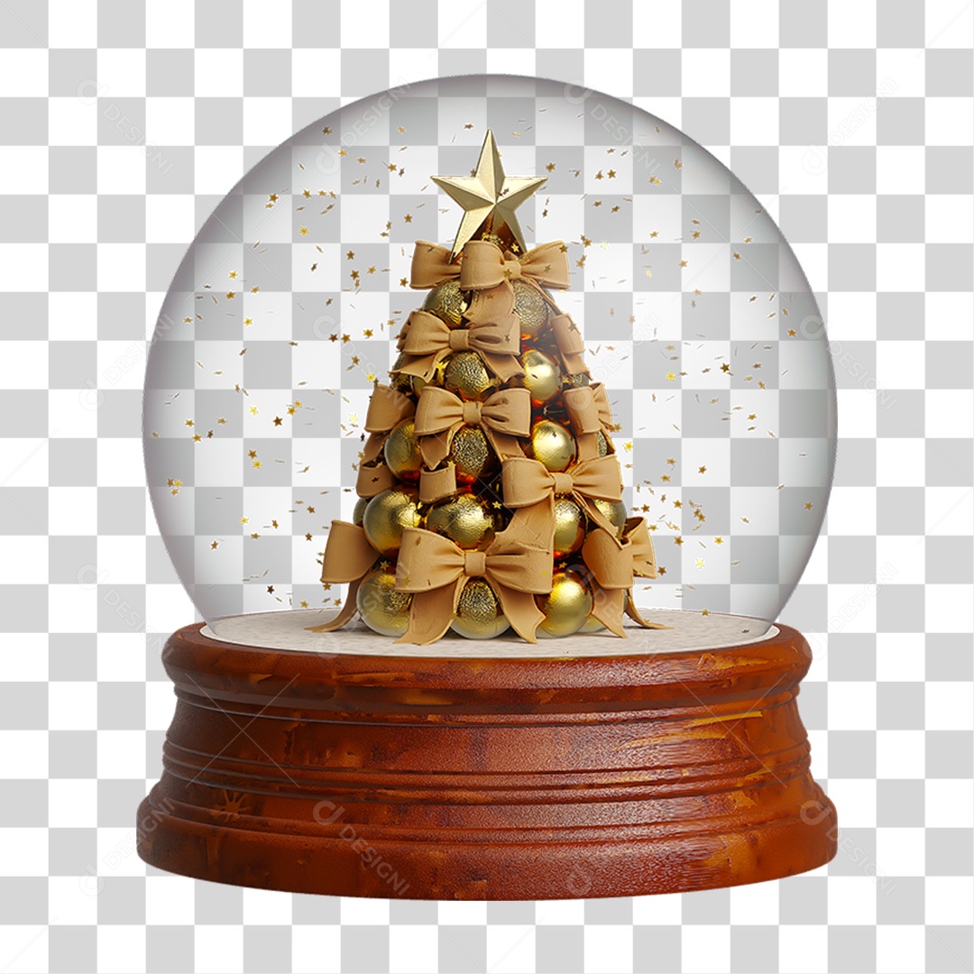 Árvore de Natal em Globo PNG Transparente