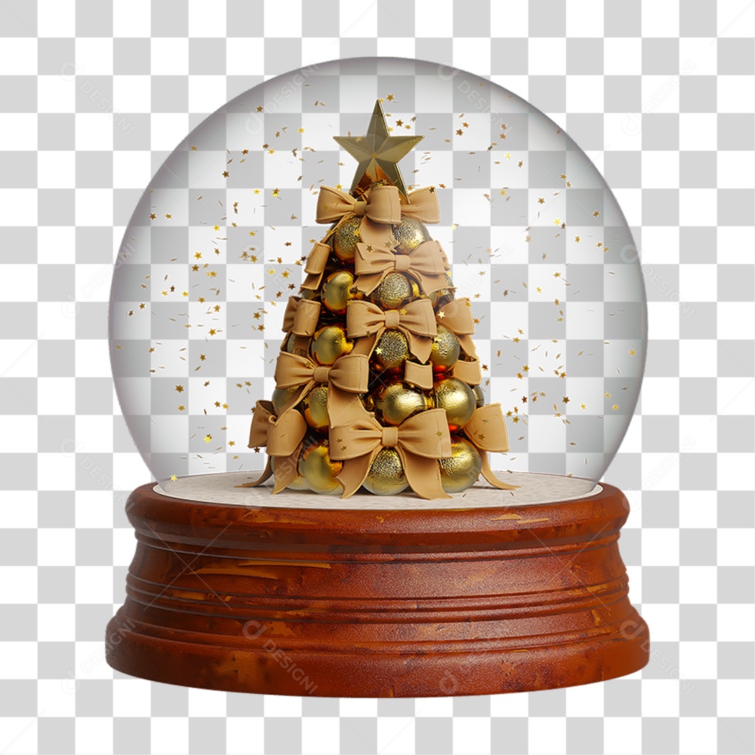 Árvore de Natal em Globo PNG Transparente