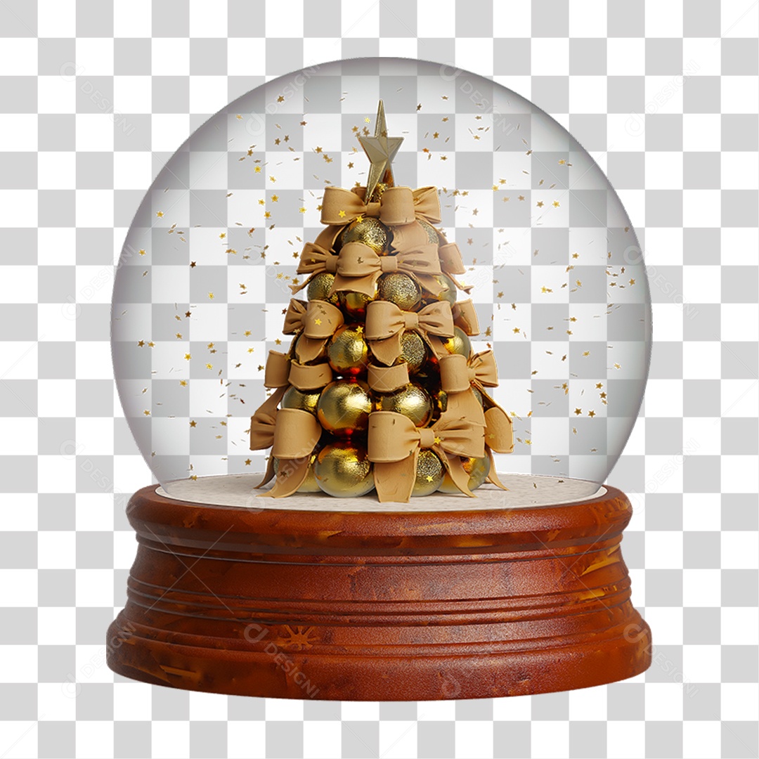 Árvore de Natal em Globo PNG Transparente