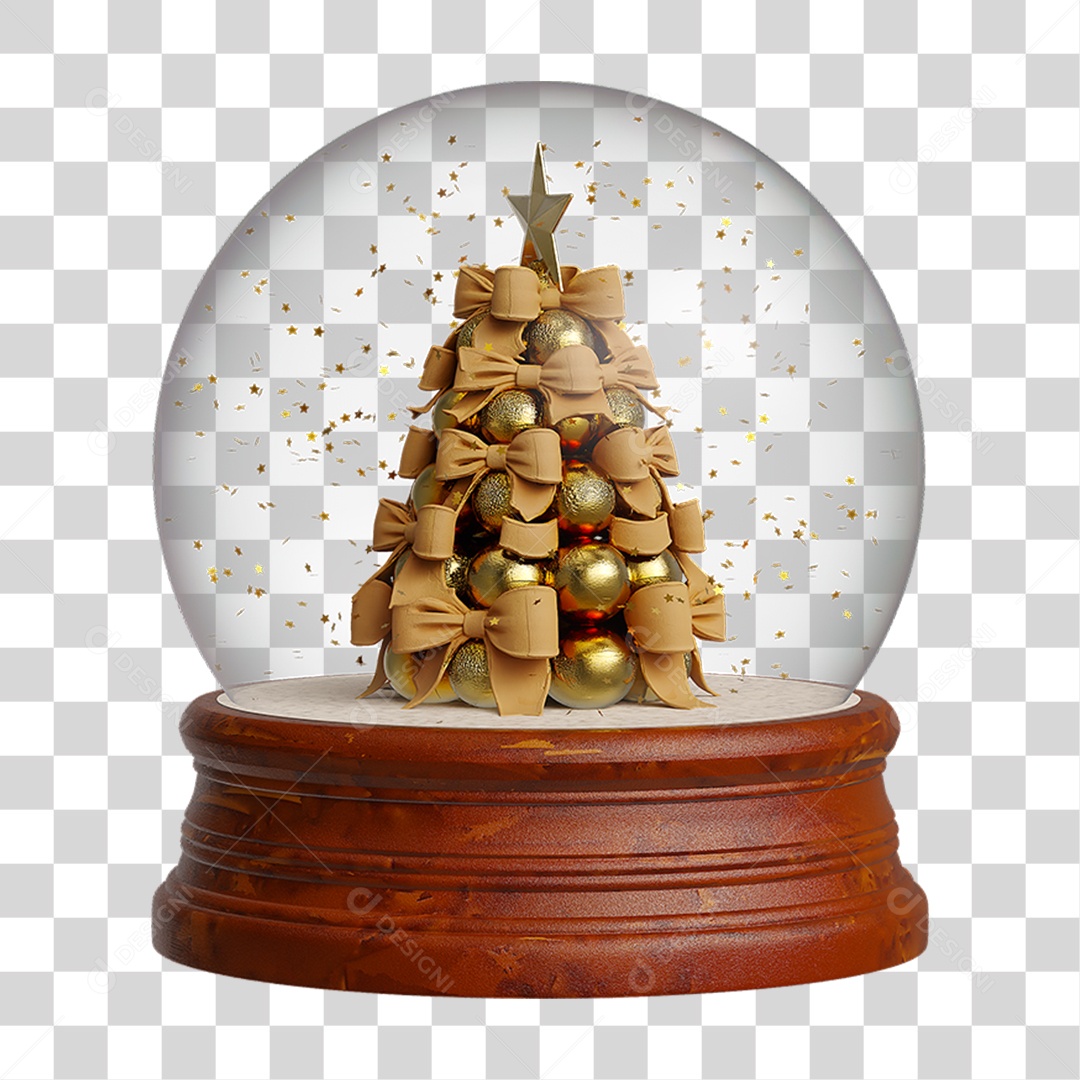 Árvore de Natal em Globo PNG Transparente