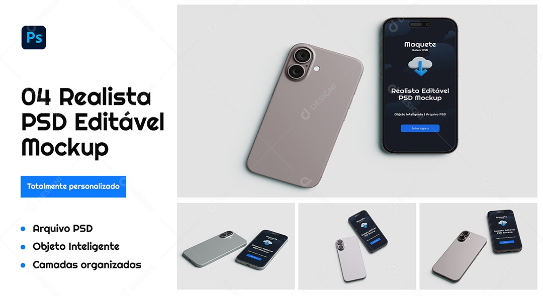 Mockup Maquete Realista de Iphone PSD