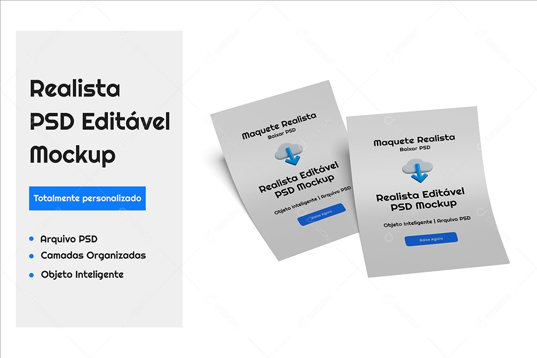 Mockup Maquete Folheto de Papel A4