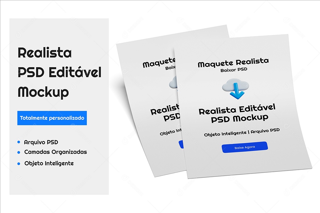 Mockup Maquete Folheto de Papel A4
