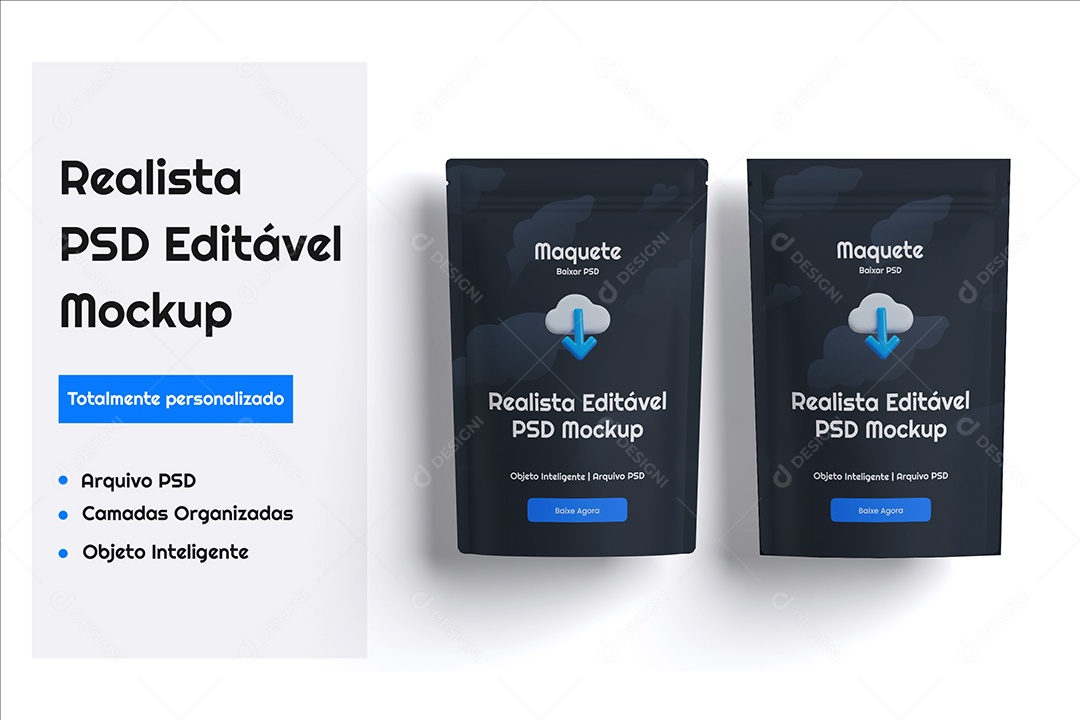 Mockup de Bolsa de Papel PSD Editável