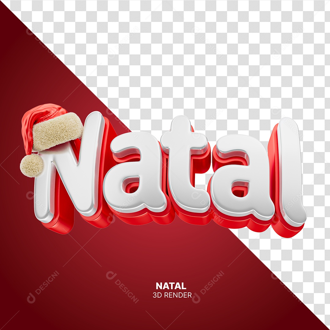 Natal Selo 3D para Composição PSD