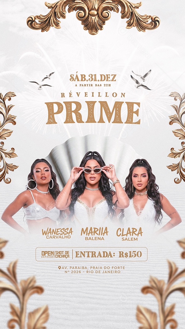 Flyer Réveillon Prime Social Media Story PSD Editável