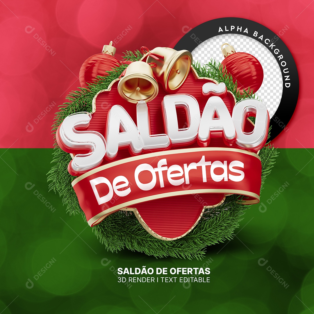 Saldão de Ofertas Selo 3D para Composição PSD