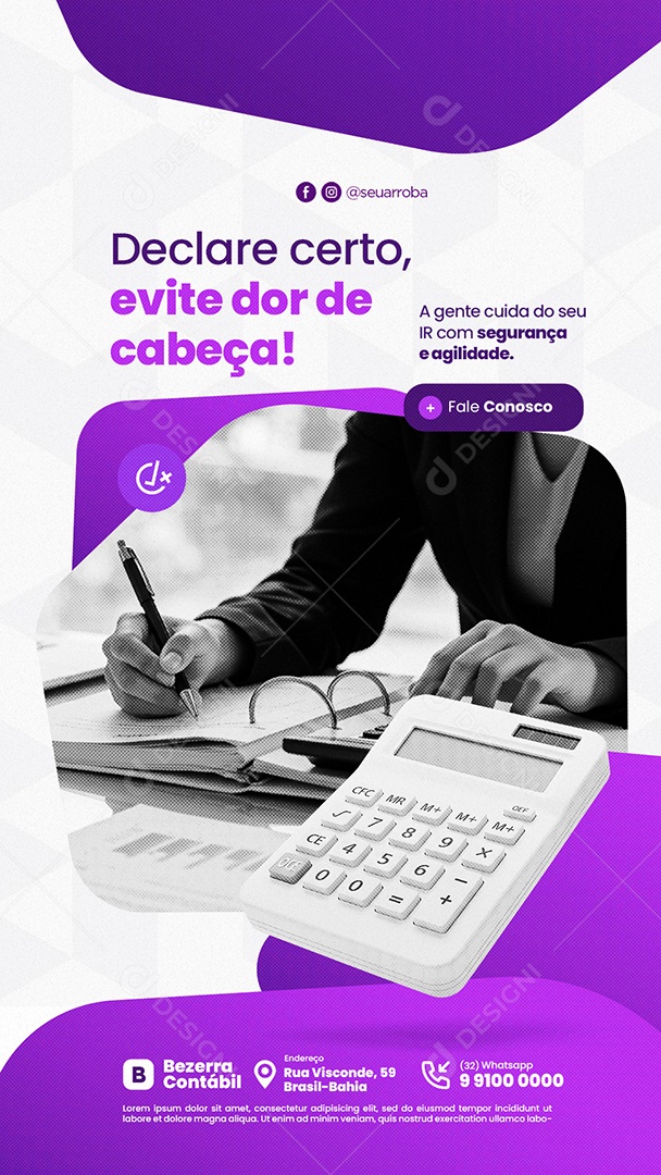 Story Contabilidade Declare Certo Social Media PSD Editável