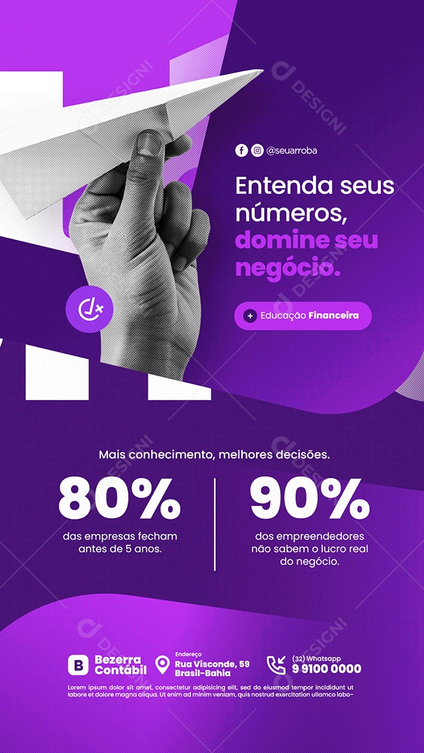 Story Contabilidade Entenda seus Números Social Media PSD Editável