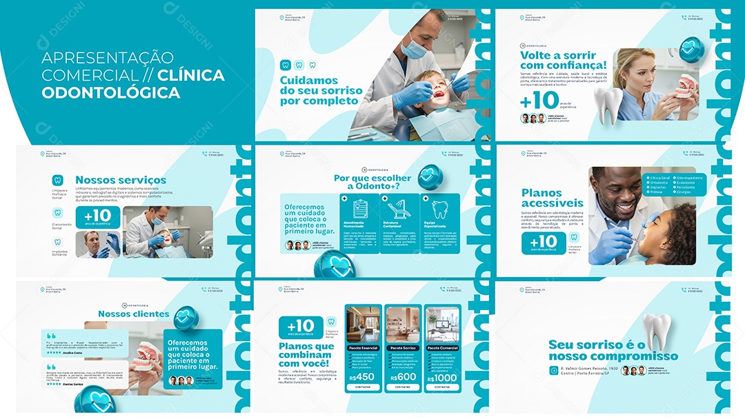 Apresentação Comercial Clínica Odontologia PSD Editável
