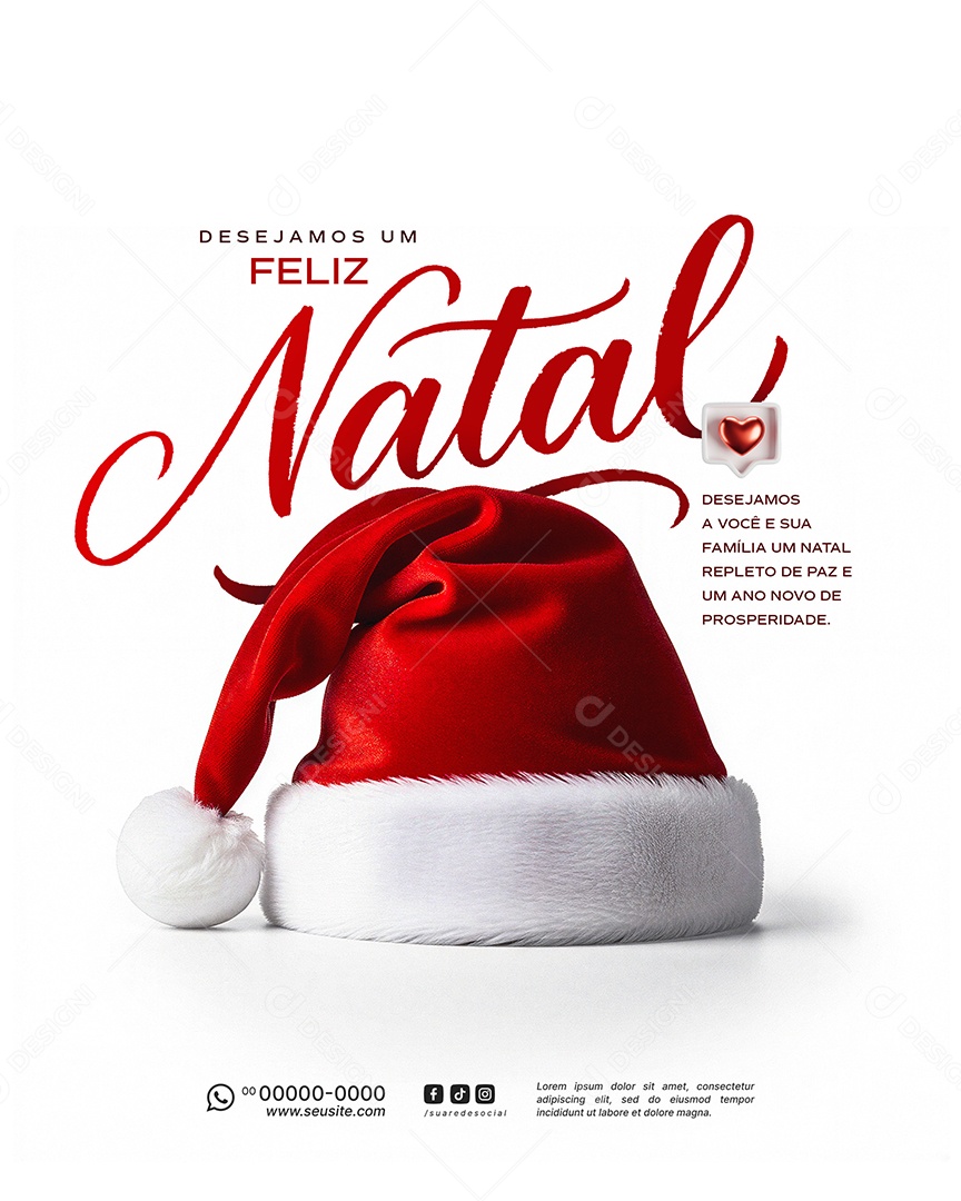 Feliz Natal 25 de Dezembro Social Media PSD Editável