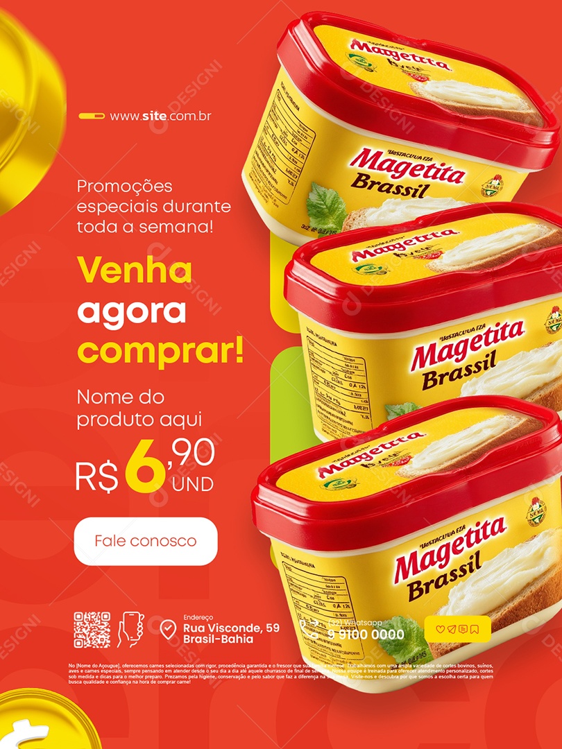 Supermercado Promoções Especiais Durante Toda a Semana Social Media PSD Editável