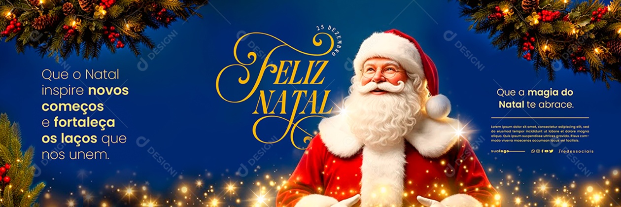Carrossel Feliz Natal 25 de Dezembro Social Media PSD Editável