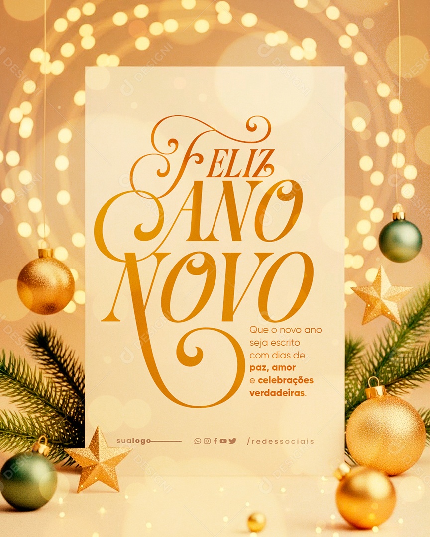 Feliz Natal 25 de Dezembro Social Media PSD Editável